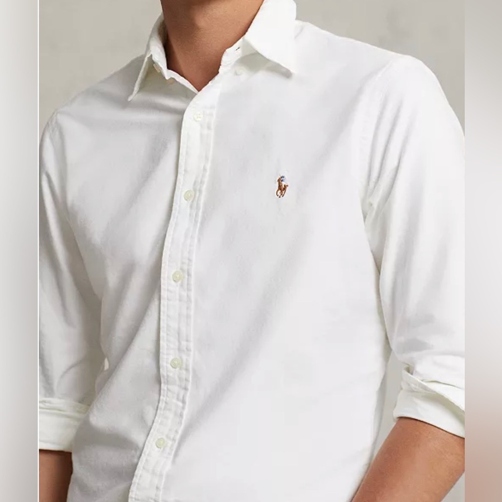 Ralph Lauren White Cotton Button Down